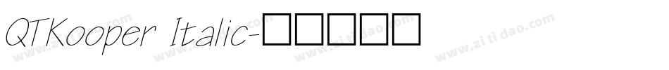 QTKooper Italic字体转换